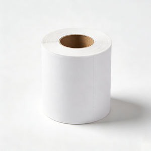 Rollo de etiquetas de precio t&eacute;rmicas adhesivas con c&oacute;digo de barras de 50x20 mm