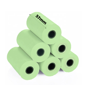 Rollo de papel t&eacute;rmico coloreado para recibos de caja registradora, 57x40 mm 